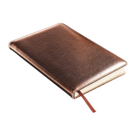 The diary is undathed, PVC cover, A5, 140 liter format, cell, metallic gold-3