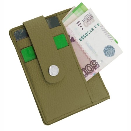 Cartholder (VV009-02550) genuine leather, green, 1x10x11 cm