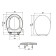 Orio K-01-2 toilet seat, adjustable, dark gray