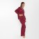 Homemade female set (fufaika/trousers), red color, size 52