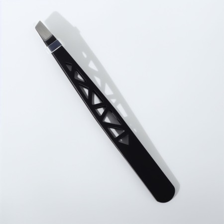 Pinzet "Geometry", beveled, 9.5 cm, black color-4