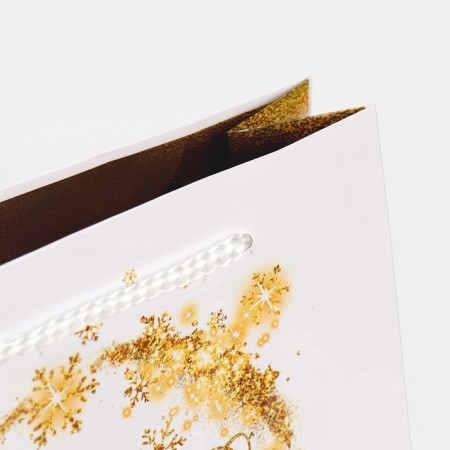 Laminated vertical "Golden Blizzard", ML 21 x 25 x 8 cm, New Year-4