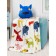 Decorative Sleeping Dogs pillow, size 36x37 cm, blue color