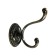 Hook furniture tundra TKD018, two -rod, bronze, 10 pcs
