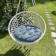 Pillow for swing "Tina", diameter 60 cm, blue color