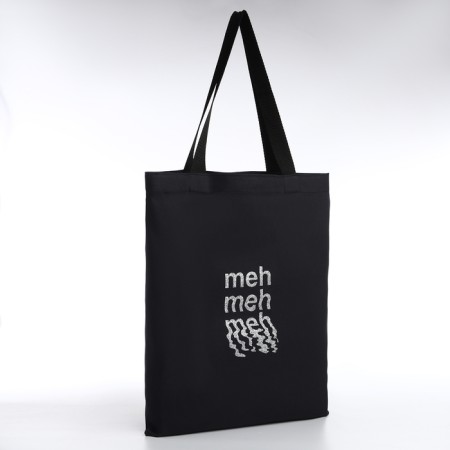 Bag Schoper "Meh", 35*0.5*40, print with sparkles, without lining, black-1