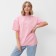 Women's T-shirt Minaku Oversize Fit: Light pink color, river 48