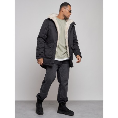 Winter male park, size 56, black color-2