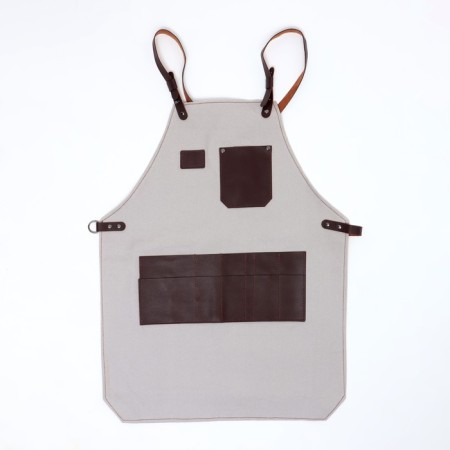 Apron for the master, the color of gray/brown-15