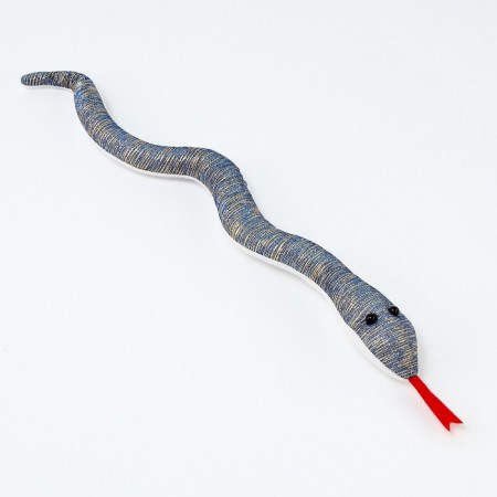 Soft toy "Snake" with shiny inserts, 34 cm, color mix-1