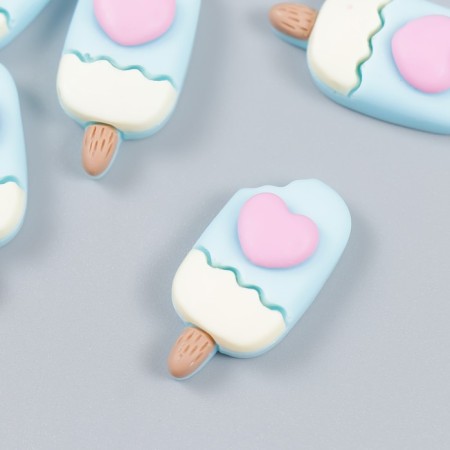 Decor for creativity plastic "Eskimo with heart" 3x1.5 cm
