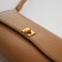 Bag Women's Messenger on the Textura valve, average size, brown color