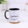 Named mug, sublimation "man -handed", black bottom