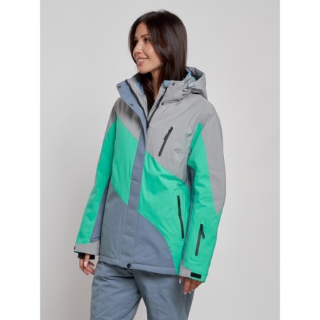 Ski jacket women's winter, size 58, color gray color-2