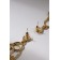 Earrings Assorted SISTA playful cats, white color in gold