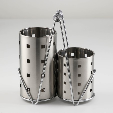 Spring tableware stand, 20 × 11 × 23.5 cm, silver color-1
