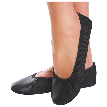 Czechs, grid/genuine leather, black color, insole length 19 cm