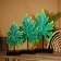 Interior decor "Leaves" Albezia (set 3 pcs) 55.50 and 40 cm