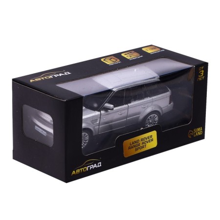Metal machine Land Rover Range Rover Sport, 1: 32, Doors, Inertia, Gray Color Open-4