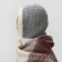 Women's cap minaku, gray/milk color, rr 56-58