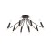 Ceiling light MayToni Mod620CL-16B, 16XG9, 25W, 83x83x38 cm, black color