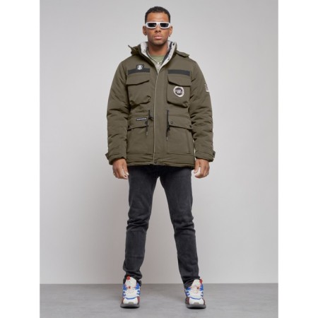 Male Winter jacket, size 56, khaki color-2