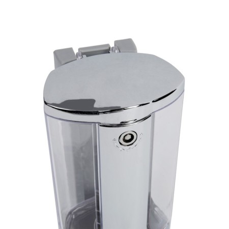 Axentia dispenser for liquid soap and shampoo wall silver, volume 380 ml, 19 cm-3