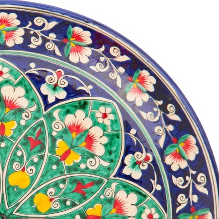 Largan Rishtan ceramics "Flowers", 31 cm, blue-2