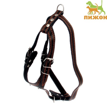 Leather slide "Guard", 2.5 cm, Osh40-66 cm, og 81-100 cm, black