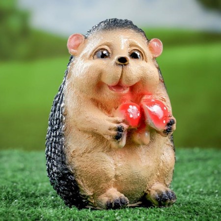 Garden figure "Hedgehog with fly agaric" 15.5cm