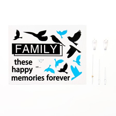 Wall clock, series: pendulum, "butterflies", smooth move, 35 x 51 cm-5