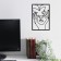 Panel Interior Metal "Abstraction. Girl with a butterfly" Black 30x45 cm