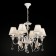 Chandelier Maytoni ARM222-06-G, E14, 6x40 W, 610x610x910 mm, white with gold
