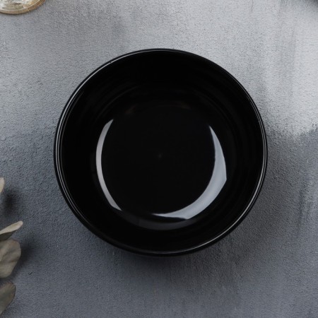 Deep plate ceramic "Ornament", 15.5 x 6.5 cm, 800 ml, black color-1