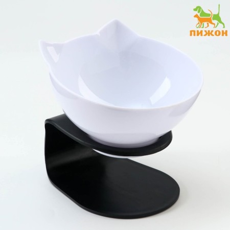 White bowl on a black stand 13 x 13 x 13.5 cm