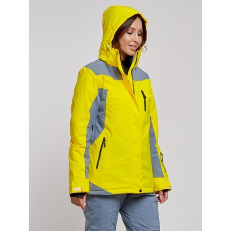 Ski jacket female, size 44, yellow color-4