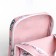 A backpack with a zipper, external pocket, pink color