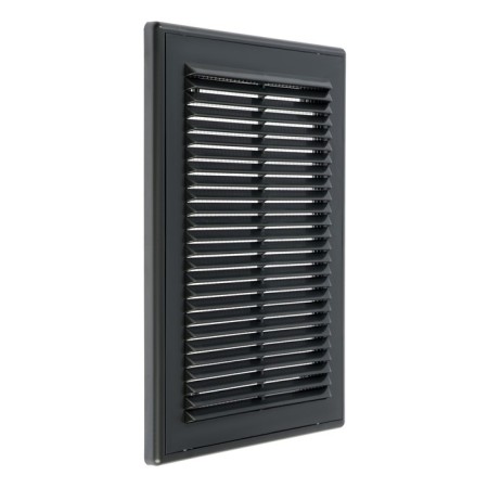 Ventilation grate "Vento" 1825VR, 180x250 mm, with a grid, detachable, graphite-1