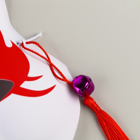 Kitsune carnival mask, red color-6