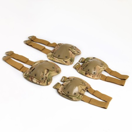 Elimination Game set, 2 knee pads, 2 bunks, khaki-1