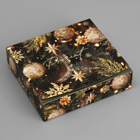 Folding Gift Box "Fairytale New Year", 20 x 18 x 5 cm, without tape, New Year-1
