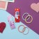 Hair set "Ray" (2 invisibility-5.5 cm, 10 elastic bands-3 cm) astronautic, mix