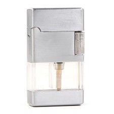 Gas lighter, piezo, silicon included, silver