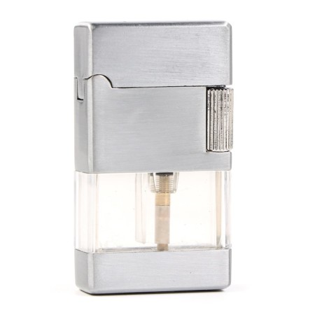 Gas lighter, piezo, silicon included, silver