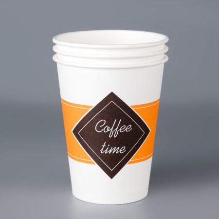 Paper glass "Coffee Time" 350 ml, diameter 90 mm-1