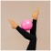 Yoga ball, 25 cm, 100 g, pink color