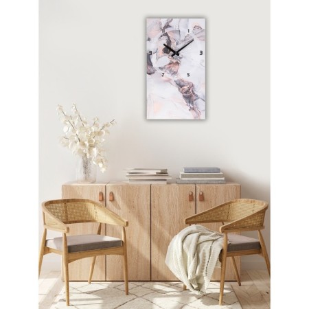Carty watch is wall-mounted, interior "white marble", 35 x 60 cm, on canvas, silent