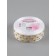 Kapron tape with embossing “Peas”, 25 mm, 22 ± 1 m, white/gold color