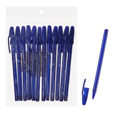 A set of ballpoint pens Calligrata 12 pieces, 0.5mm, strips of blue-white, blue ink blue