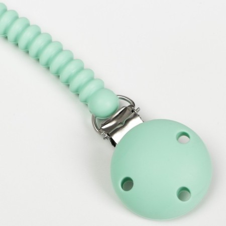 Holder for the nipple - dummy "rings", silicone, green color-1